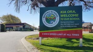 Whitau-School-Carpark-Sign-Christchurch-NZ