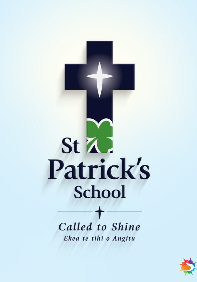 St Patrick's School Logo Backlit Christchurch NZ